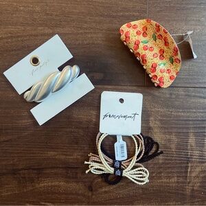 NWT Free People Hair Accessories Lot + Plantable Lavender Seed Paper 🌱